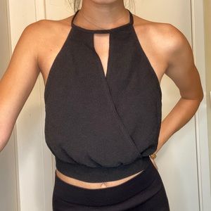 Tobi Halter Top Black Keyhole